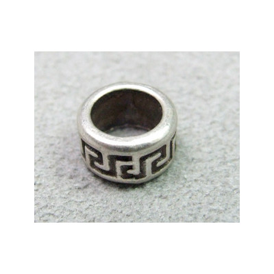 Perle rondelle intercalaire 8x5mm - argenté (x1)