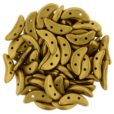  Perles Crescent Matte Metallic Antique Gold (X5gr)