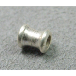 Perle intercalaire diabolo 6x5mm - argenté (x1)