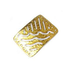 Plaque Intercalaire 30X20mm Doré (X1) 