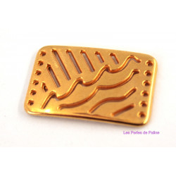 Plaque Intercalaire 30X20mm Doré Zamak (X1) 