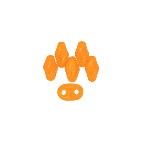 Perle SuperDuo® Mini Luster Opal Orange 2X4mm (X10gr)