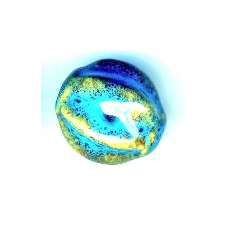 Céramique melon Bleue 28X24mm(x1)