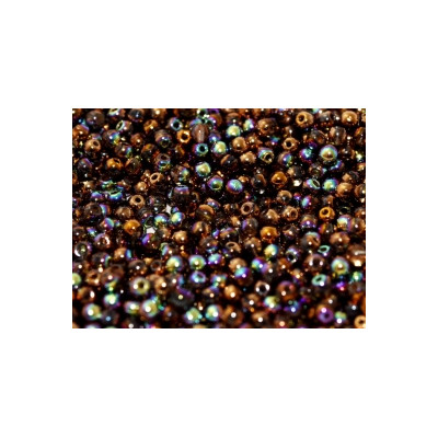 Perle en verre de Bohème 6mm Crystal Glittery Bronze (X25)