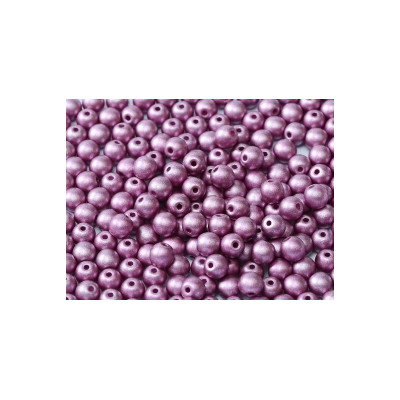 Perle en verre de Bohême 6mm Alabaster Violet (x25) 