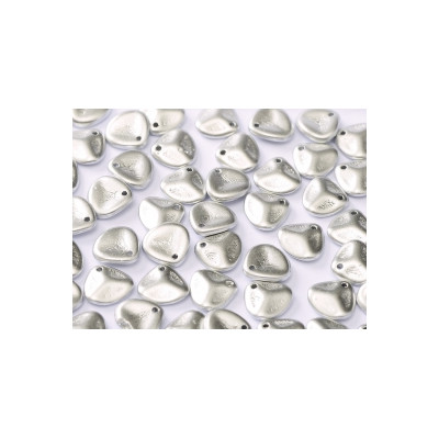 Perle Pétale Aluminium Silver 8X7mm (X50)