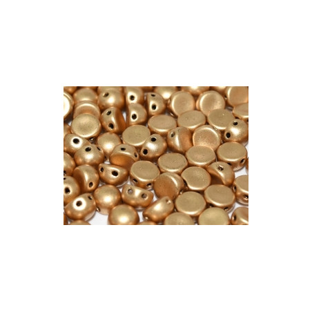 Perle Cabochon 2 trous Aztec Gold (x12)