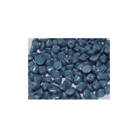 Perles Buttons 4mm Chalk White Baby Blue Luster (X30)