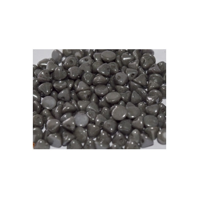 Perles Buttons 4mm Chalk White Grey Luster (X30) Perles Buttons 4mm Chalk White Grey Luster (X30)