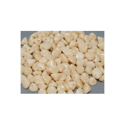 Perles Buttons 4mm Chalk White Champagne Luster (X30) Perles Buttons 4mm Chalk White Champagne Luster (X30)