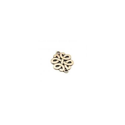 Intercalaire Noeud métal Bronze 2 trous 17x13mm (X1) Intercalaire Noeud métal Bronze 2 trous 17x13mm (X1)