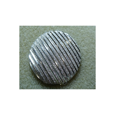 Cabochon en Résine 20mm Strié Argent (X1)