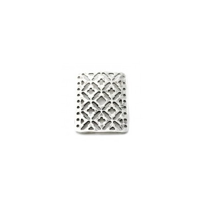 Plaque Intercalaire 38X28mm Vieil Argent (X1)