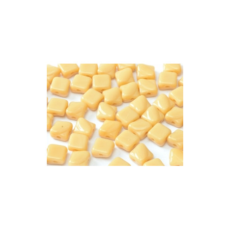 Perles Silky 6X6mm Ivory (X50) 