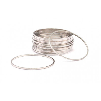 Support Rond Argenté vieilli 30X0.8 mm (x1)  