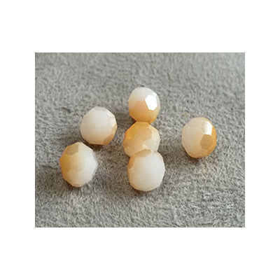 Perle ronde en cristal Swarovski 5000 6mm White Alabaster Brandy (x10) Perle ronde en cristal Swarovski 5000 6mm White Alabaster Brandy (x10)