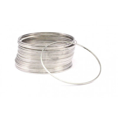 Support Rond Argenté vieilli 40X0,8mm (x1)