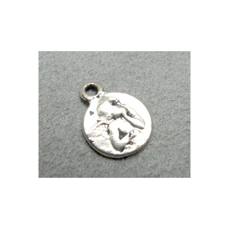 Breloque ange vieil argent 11mm (X1)