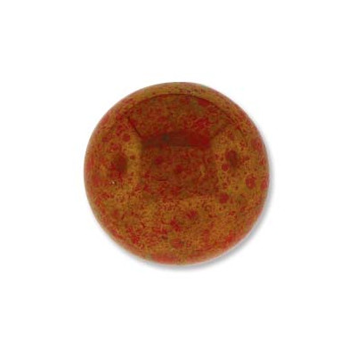 Cabochon Round 24mm Red Coral Luminous (x1)