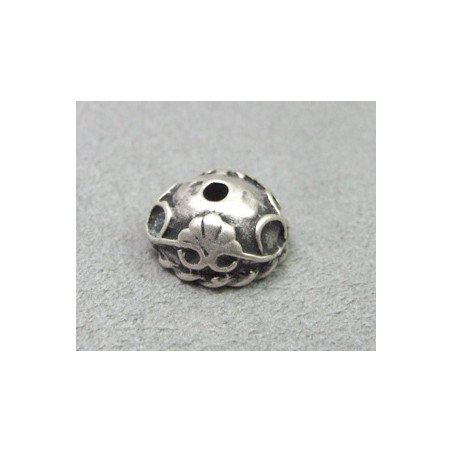Coupelle argent antique 12X7mm (x1)