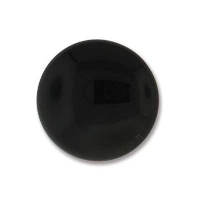 Cabochon Round 24mm Black (x1)