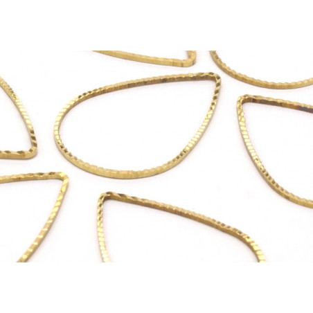 Support Goutte Striee Laiton 32x21mm (x1)