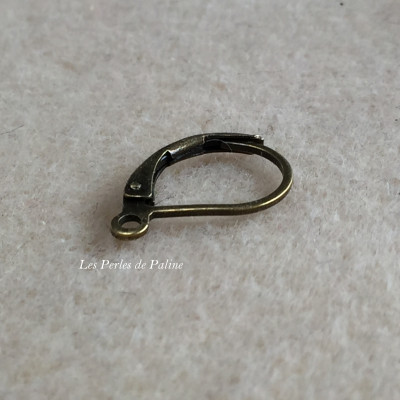 Boucle Dormeuse Bronze 18X13mm (X2) Boucle Dormeuse Bronze 18X13mm (X2)