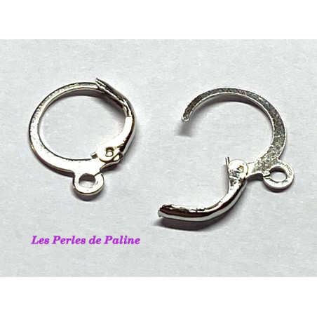 Boucle Dormeuse Vieil Argent 15X13mm (X2)   