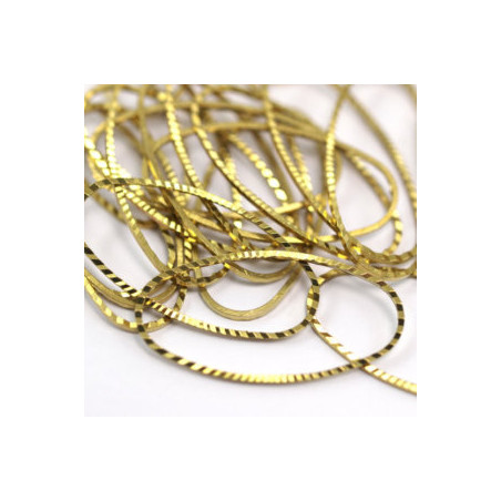 Support Oval Laiton Strié 30x14mm (x1)