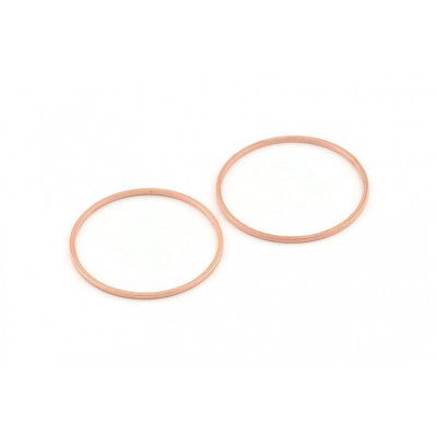 Support Rond Doré à l'or fin Rosé 30mm (x1)