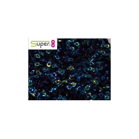 Perles Super 8® Jet Full AB 28703 2,2x4,7mm (x5gr)