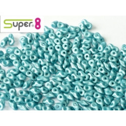Perles Super 8® Albatre Aqua 29436 2,2x4,7mm (x5gr)