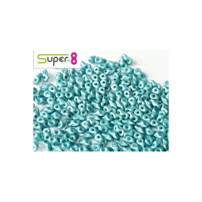 Perles Super 8® Albatre Aqua 29436 2,2x4,7mm (x5gr)