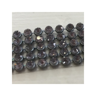 Mesh 4 rangs de 5 Cabochons Black Diamant (X1)