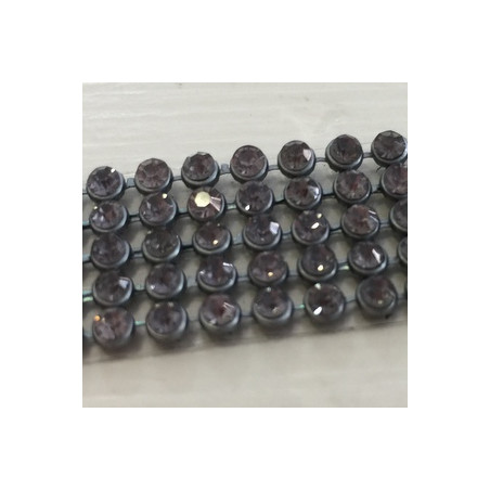 Mesh 4 rangs de 5 Cabochons Black Diamant (X1)