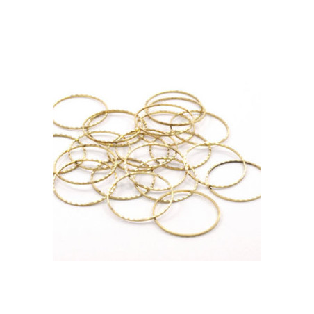 Support Rond Strié Laiton 25mm(x1)