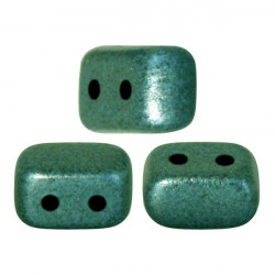 Perles "Ios®" par Puca® 5,5X2,5mm Metallic Mat Green Turquoise (x5gr)