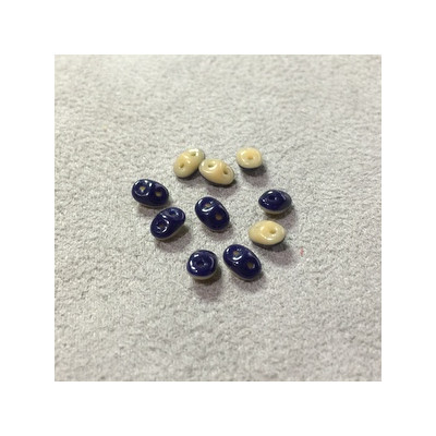 SuperDuo Duet® 2,5X5mm Navy Ivory Mat Opaque (x10gr) SuperDuo Duet® 2,5X5mm Navy Ivory Mat Opaque (x10gr)