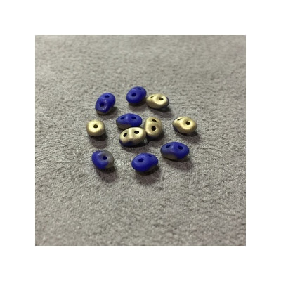 SuperDuo Duet® 2,5X5mm Blue Fool'S Gold (x10gr) SuperDuo Duet® 2,5X5mm Blue Fool'S Gold (x10gr)