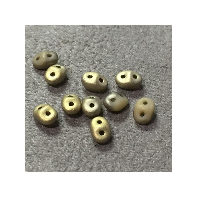 SuperDuo Duet® 2,5X5mm Ivory Fool'S Gold (x10gr) SuperDuo Duet® 2,5X5mm Ivory Fool'S Gold (x10gr)
