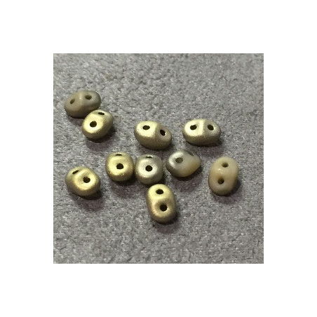 SuperDuo Duet® 2,5X5mm Ivory Fool'S Gold (x10gr)