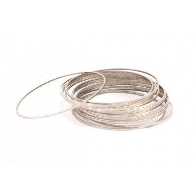 Support Rond Laiton Argent vieilli 50X0.9mm (x1) Support Rond Laiton Argent vieilli 50X0.9mm (x1)