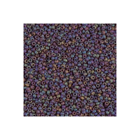 R11-0409 Fr Rocailles 11/0 Opaque Brun Mat AB (x 10gr) 