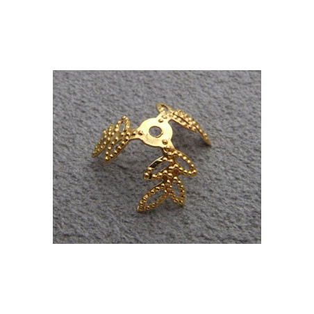 Coupelle Dorée filigrée 3 branches 15mm (x1)