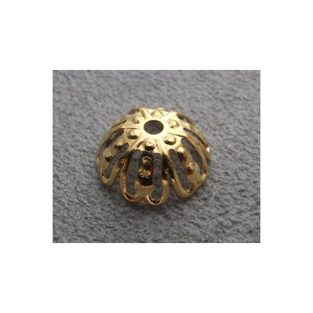 Coupelle Dorée filigrée 12mm(x1)