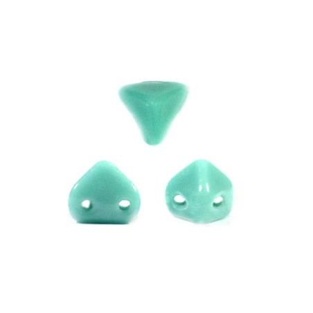 Perles en verre Super-Khéops® par Puca® 6 mm Turquoise Green (x5g)