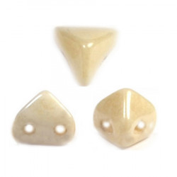 Perles en verre Super-Khéops® par Puca® 6 mm Opaque Beige Ceramic Look (x5g)