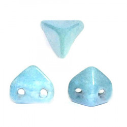 Perles en verre Super-Khéops® par Puca® 6 mm Opaque Blue Ceramic Look (x5g)