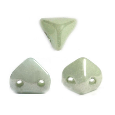 Perles en verre Super-Khéops® par Puca® 6mm Opaque Light Green Ceramic Look (x5g)