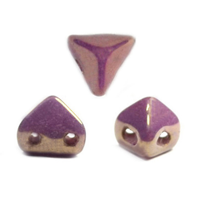 Perles en verre Super-Khéops® par Puca® 6mm Opaque Mix Violet Gold Ceramic Look (x5g) 